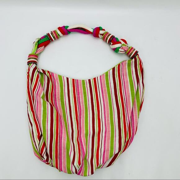 Tarnish Striped Soft Shoulder Bag - Picture 7 of 9